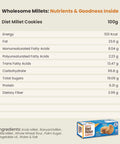 nutrients table of diet millet cookie