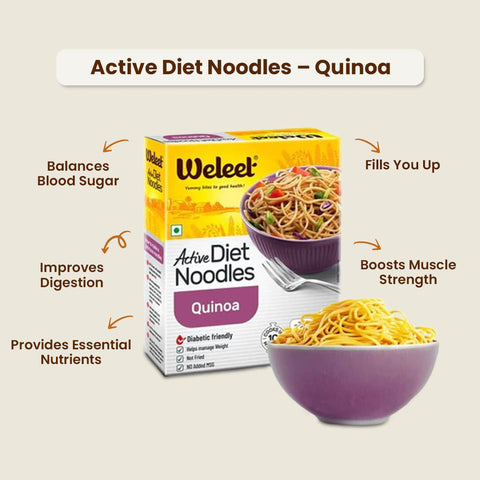 Active Diet noodles– quinoa – Pack of 2 | (200g each)