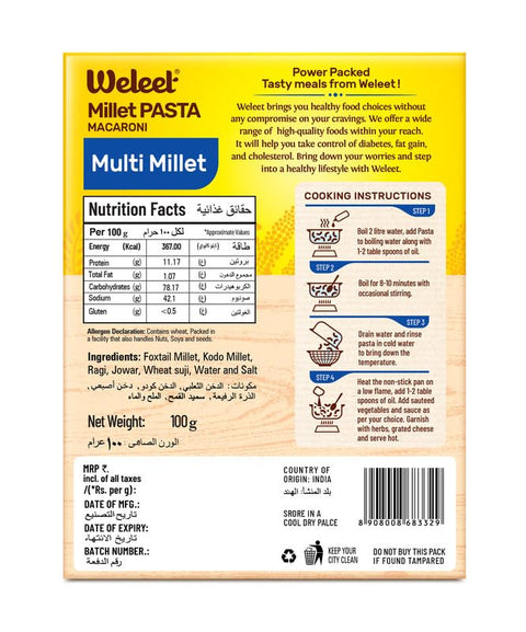 Weleet Instant Multi Millet Pasta-100g